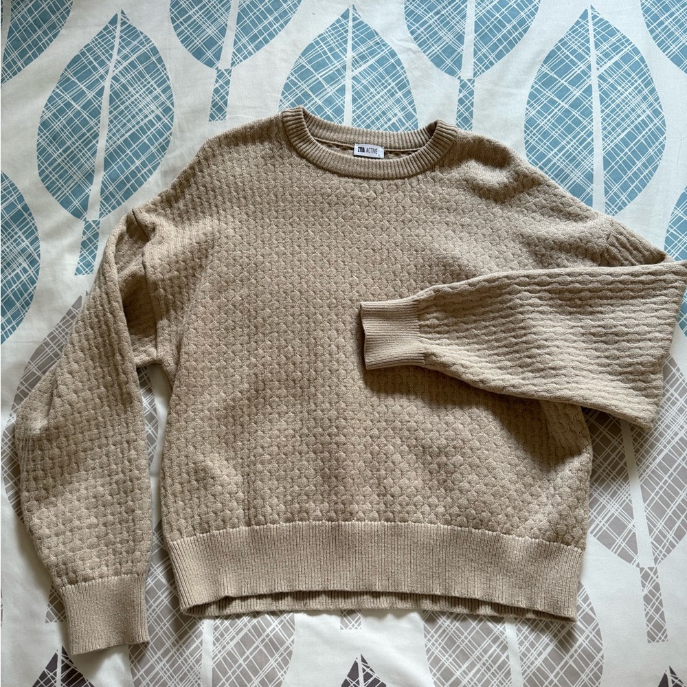 ZYIA Textured Tan Sweater - Picture 2 of 5